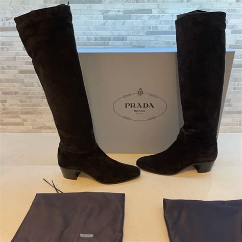 prada scamosciato boots caffe|PRADA SCAMOSCIATO Sport boots .